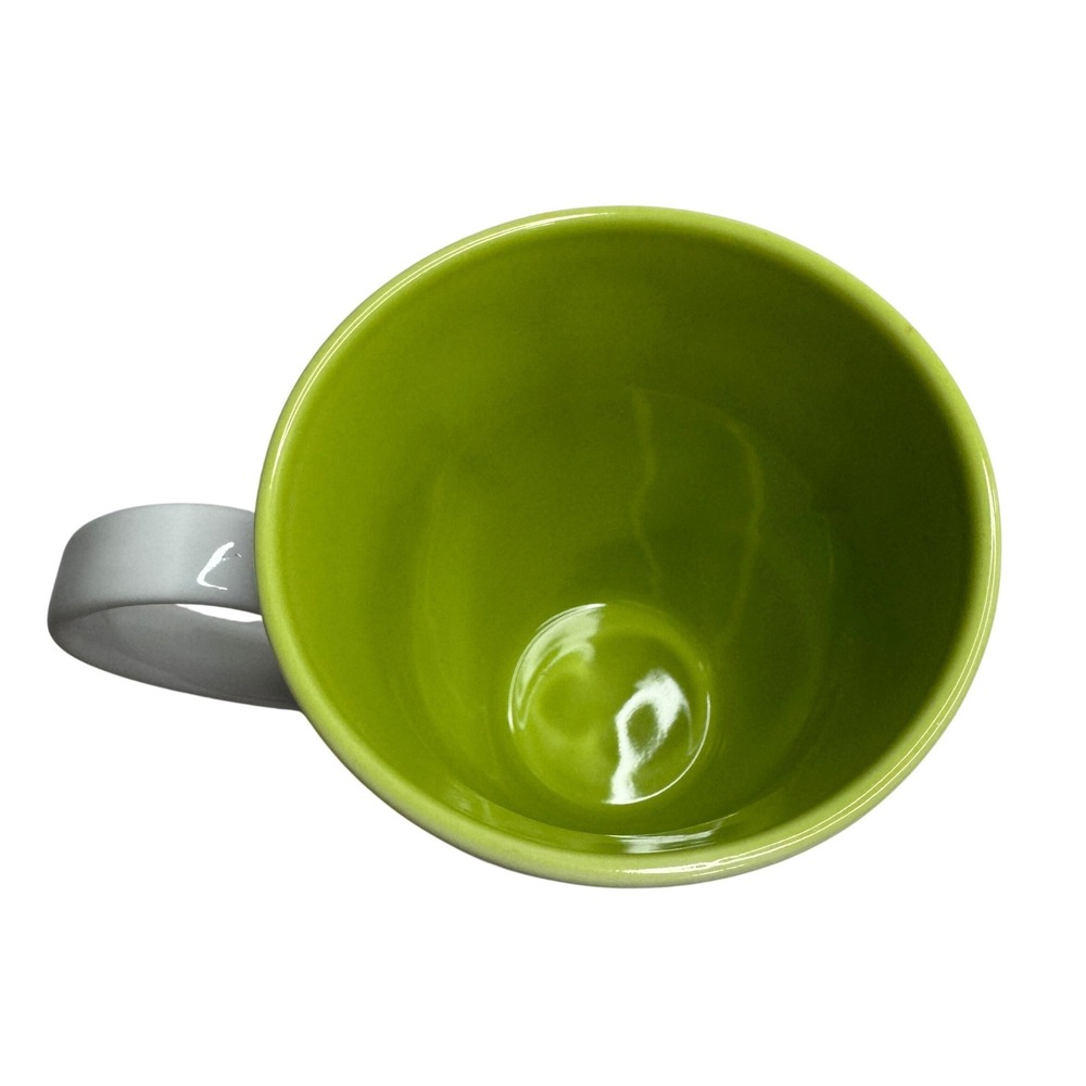 Starbucks 2005 Holiday Decal Mug 16oz White Green Candy Cane Peppermint 192178 - Picture 3 of 4